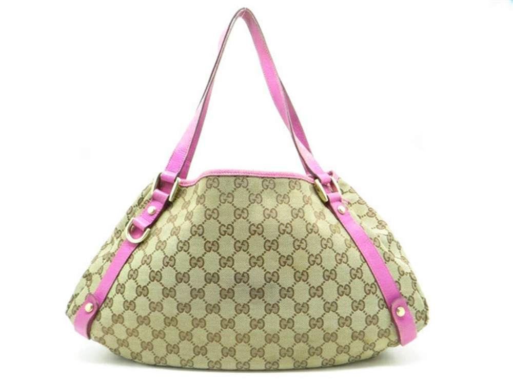 Gucci bag shoulder tote GG canvas calfskin